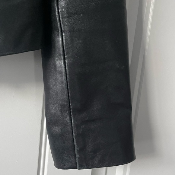 J.Crew Collection Black Leather Moto Jacket - Picture 4 of 5